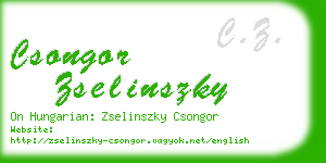 csongor zselinszky business card